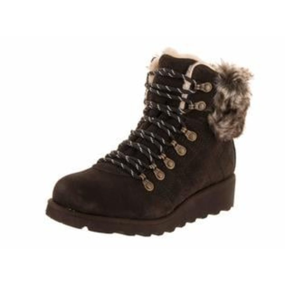 NWT Boots New BearPaw Janae Suede Quilted Hiking Boot Brown size 13 Womens
